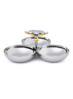 REGENT Malaika 3 Comprtment Snack Bowl Gold Standard  - Image 1
