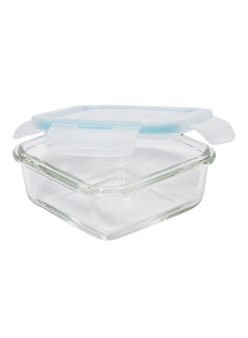 TALIONA Boro Pro Square Food Storage Container With Lid Blue/Clear 340ml - Image 2