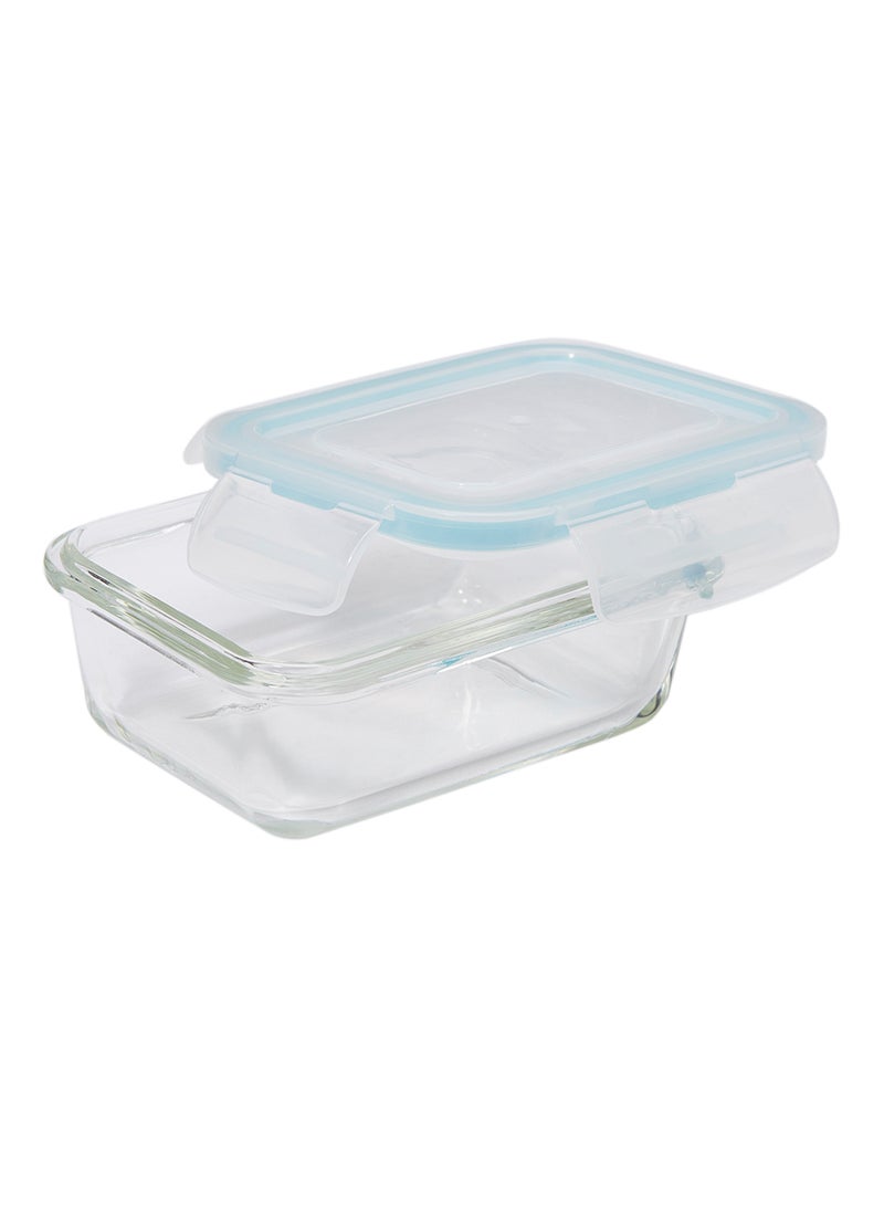 TALIONA Boro Pro Rectangular Food Storage Container With Lid Blue/Clear 330ml - Image 2