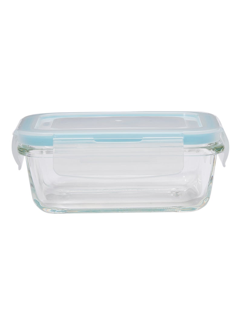 TALIONA Boro Pro Rectangular Food Storage Container With Lid Blue/Clear 330ml - Image 1