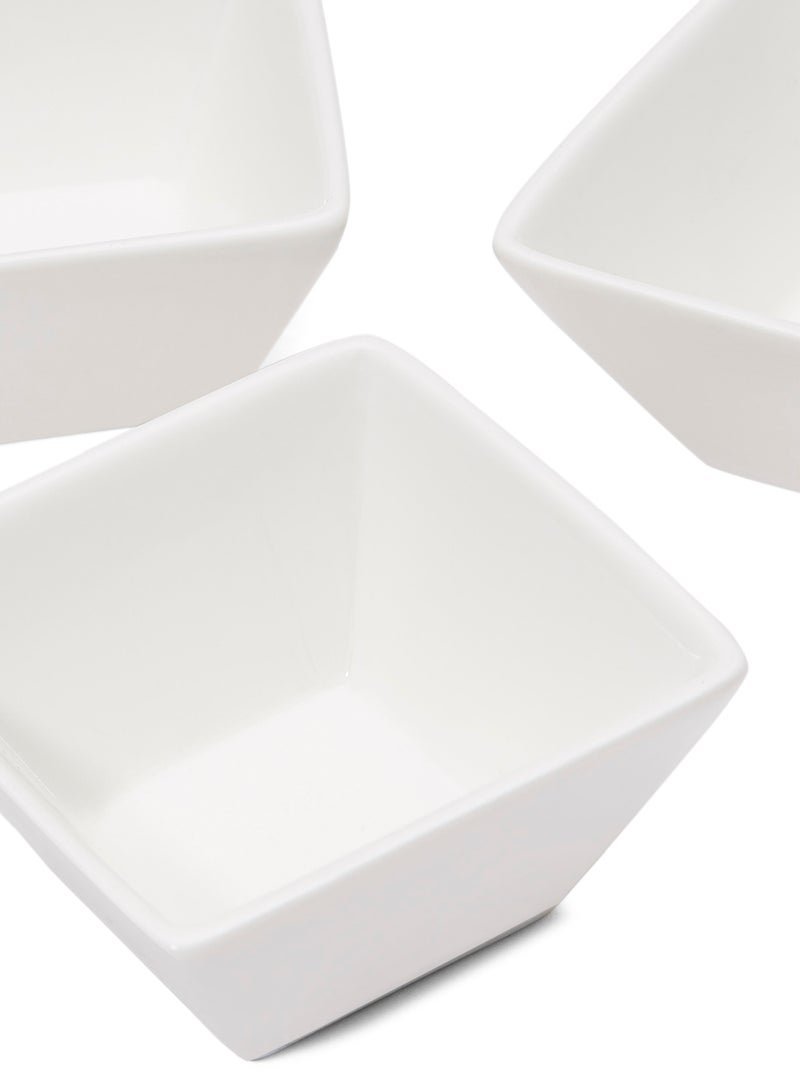 فيرونا طقم سلطانيات مربعة الشكل من 3 قطع أبيض 7.5سم - Image 4