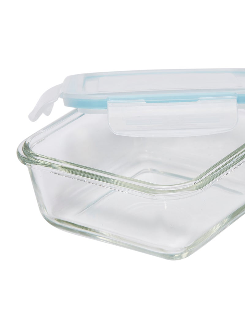 TALIONA Boro Pro Square Food Storage Container With Lid Blue/Clear 570ml - Image 3