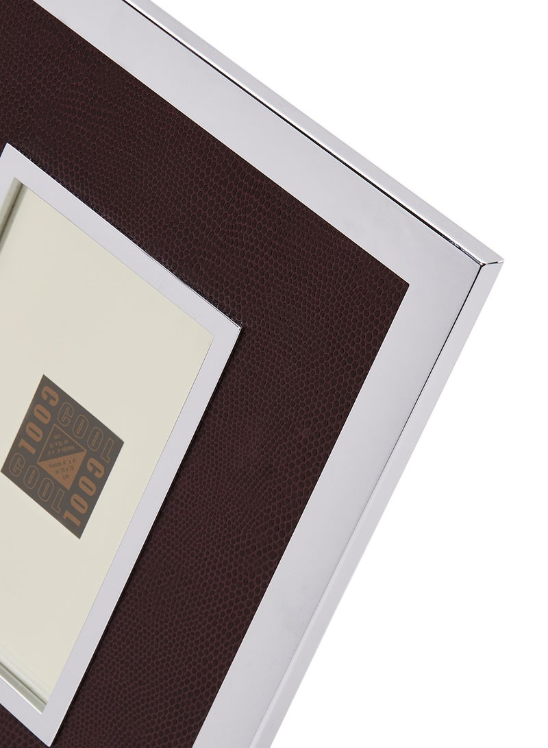 لينكيدج إطار مطلي بالكروم مع حرف لون بني مطفأ متعدد الألوان مقاس 10*15 سنتيمتر - Image 3