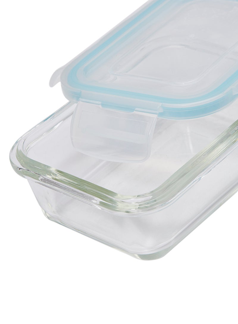 TALIONA Boro Pro Rectangular Food Storage Container With Lid Blue/Clear 330ml - Image 3
