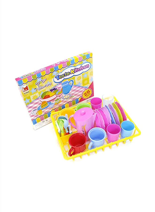 Kids Wash And Dry Kitchen Dishes With Tea Play Set - v1553181574/N22000020A_1