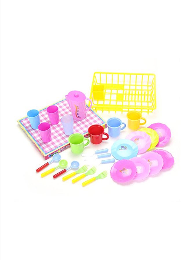 Kids Wash And Dry Kitchen Dishes With Tea Play Set - v1553181574/N22000020A_2