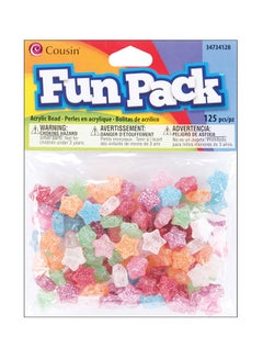 Cousin 125-Piece Multi Glitter Star Beads 