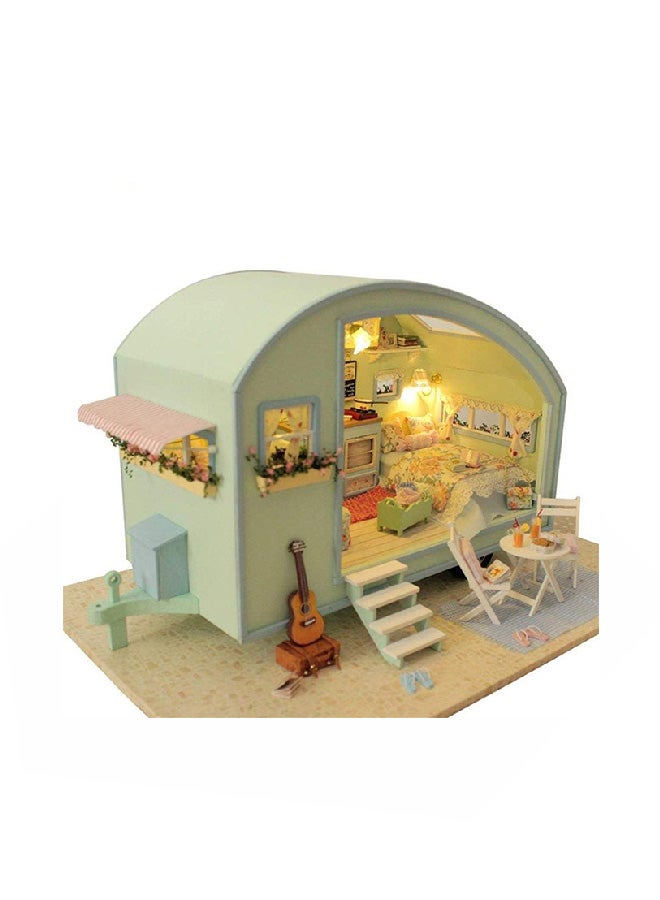 Rylai Time Travel 3D Puzzles Wooden Handmade Dollhouse Miniature DIY Kit - Image 1