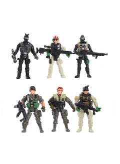HAPTIME 6-Piece Army Soldiers With Weapon Action Figure 4 inch  - Image 1