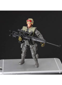 HAPTIME 6-Piece Army Soldiers With Weapon Action Figure 4 inch  - Image 3