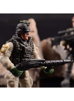 HAPTIME 6-Piece Army Soldiers With Weapon Action Figure 4 inch  - Image 4