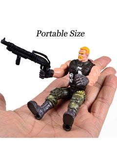 HAPTIME 6-Piece Army Soldiers Action Figure With Weapon  - Image 3