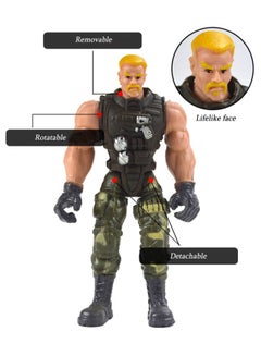 HAPTIME 6-Piece Army Soldiers Action Figure With Weapon  - Image 4
