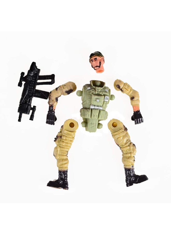 6-Piece Army Soldiers Action Figure With Weapon