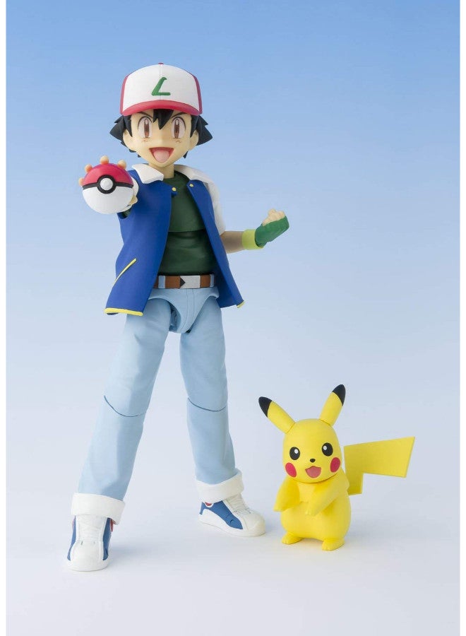 Bandai - Pokémon Ash Ketchum ABS And PVC Painted Action Figure 5 Inch - Image 1