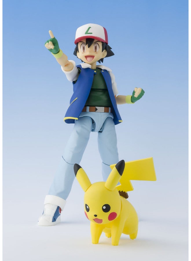 Bandai - Pokémon Ash Ketchum ABS And PVC Painted Action Figure 5 Inch - Image 1