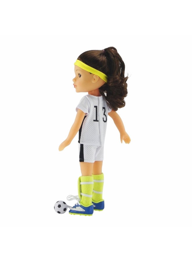 Emily Rose Doll Clothes - 8-Piece Soccer Outfit/Uniform 14 Inch - Image 1