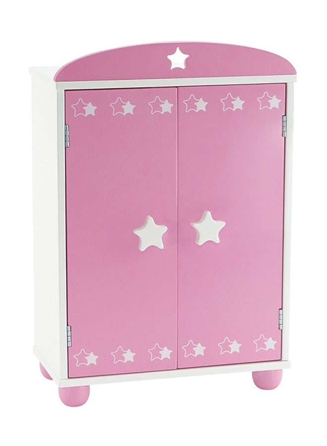 Emily Rose Doll Clothes - Armoire Closet Star Detail With 5 Doll Clothes Hanger - Image 1