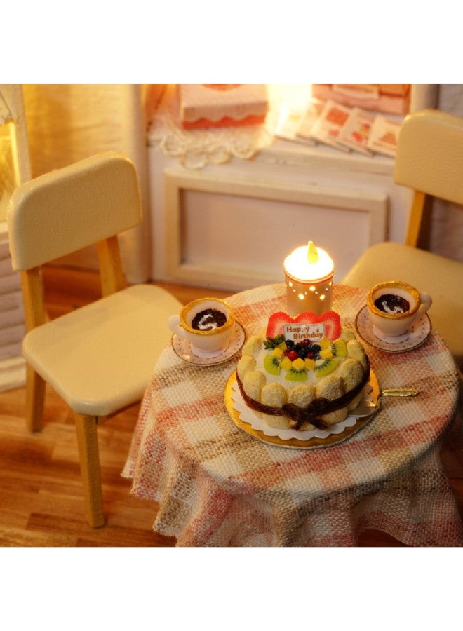 Flever Diary Of Cake Dollhouse Miniature Diy House Kit Creative Room - Image 5