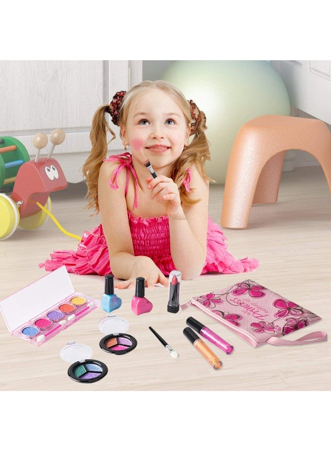 Playkidz My First Princess Washable Real Makeup Set With Designer Floral Cosmetic Bag  - Image 3