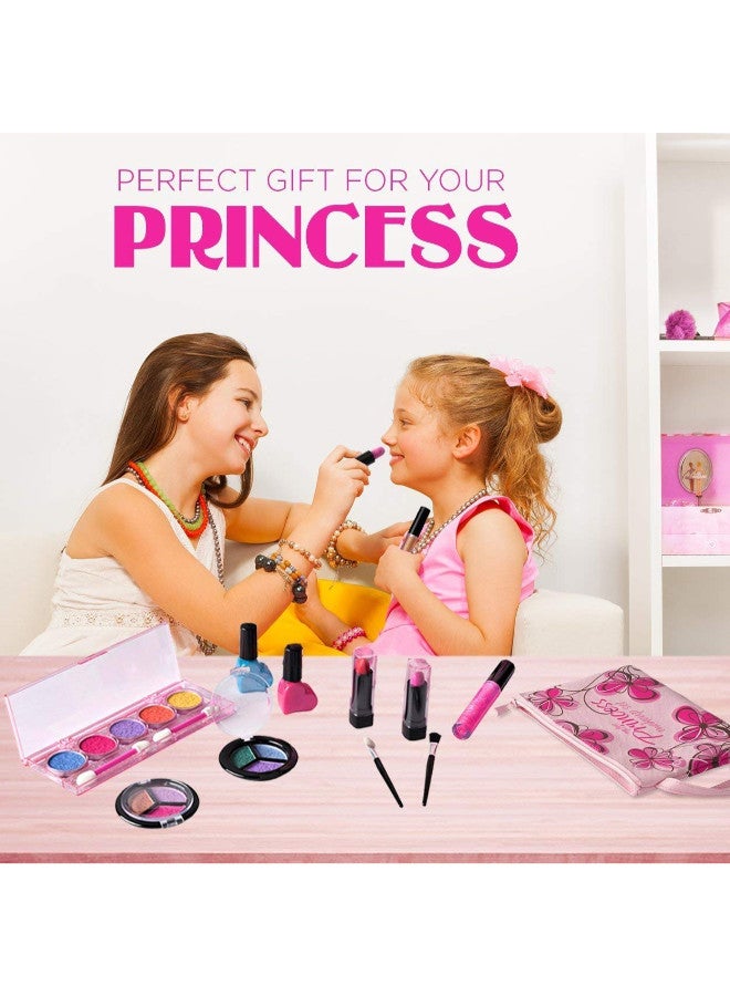 Playkidz My First Princess Washable Real Makeup Set With Designer Floral Cosmetic Bag  - Image 4