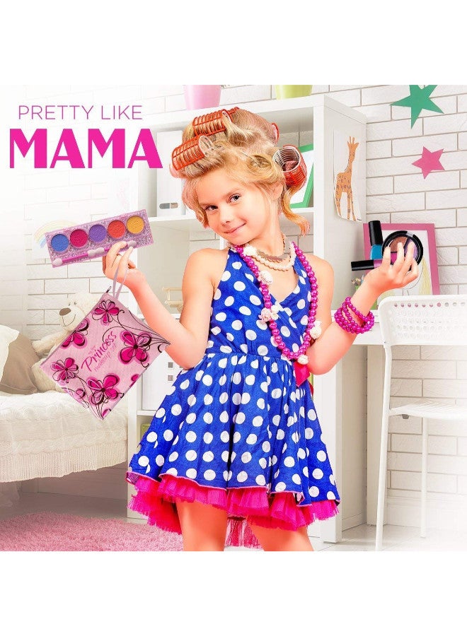 Playkidz My First Princess Washable Real Makeup Set With Designer Floral Cosmetic Bag  - Image 5