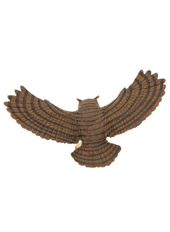 سافاري ذ.م.م - مجسم لحيوان البومة مع قرون من متجر الطيور وينجس أوف ذا ورلد بيردز غريت - Image 1