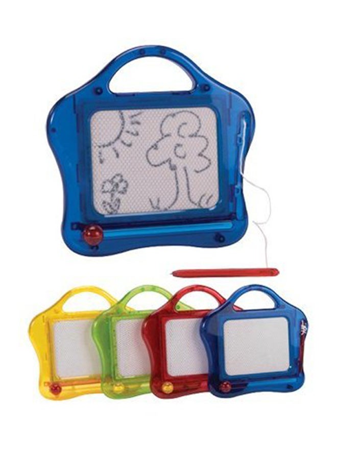 مجموعة ألعاب صغيرة ملونة ومغناطيسية للرسم والمسح، مكونة من 4 قطع