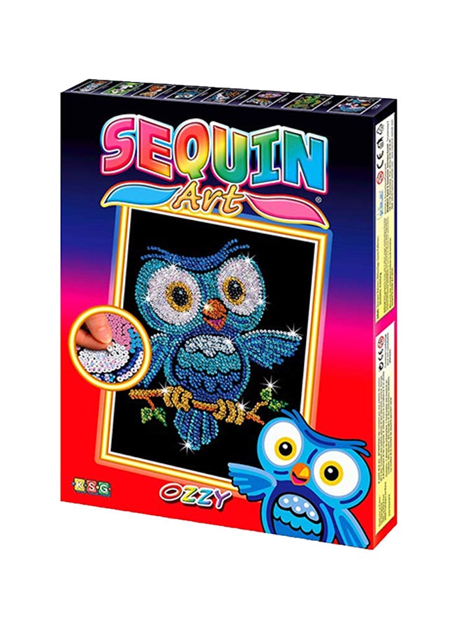 Sequin Art Owl Themed Sparkling Art Kit - Image 1