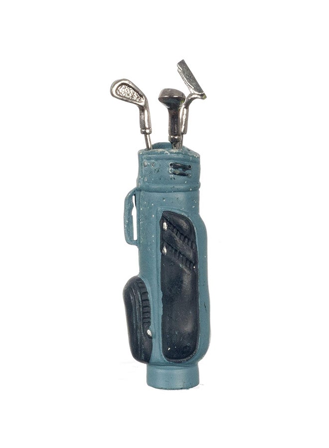 Dollhouse Miniature 1:12 Scale Blue Golf Bag With 3 Clubs #G8032B