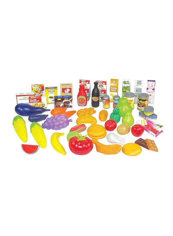 Liberty imports - Mini Shopping Cart With Full Grocery Food Toy Playset - Image 1