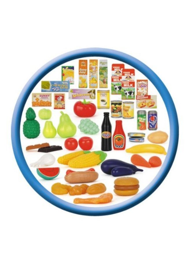 Liberty imports - Mini Shopping Cart With Full Grocery Food Toy Playset - Image 1