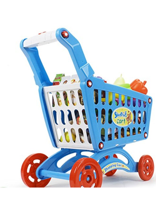 Mini Shopping Cart With Full Grocery Food Toy Playset - v1553185546/N22003756A_5