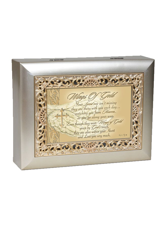 كوتيدج جاردن Wings Of In Memory Champagne Ornate Music Box - Image 1