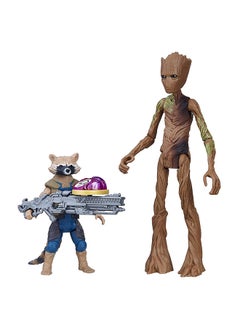 Infinity War Rocket Raccoon And Groot With Stone Action Figure 6-Inch