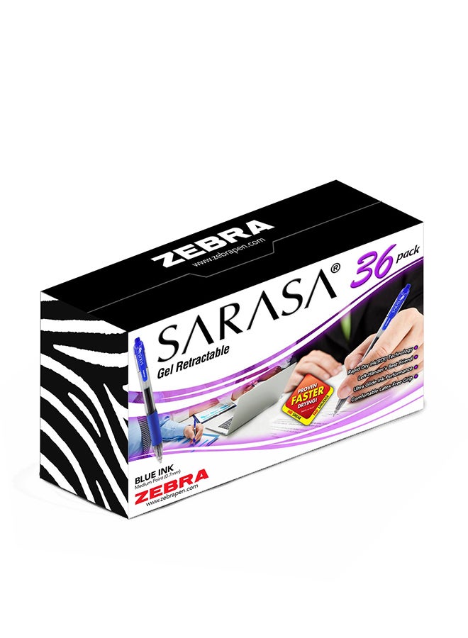 Zebra Pen - 36-Count Zebra Sarasa Retractable Gel Ink Pens - Image 1
