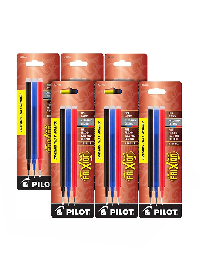 بايلوت 18 قطع من عبوات إعادة تعبئة أقلام فريكسيون من شركة بايلوت ذات الحبر القابل للمسح