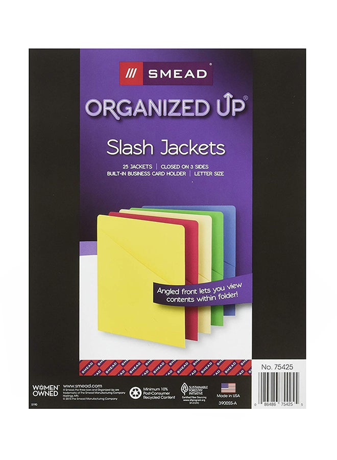 Smead Pack Of 25 Organized Up Slash File Jacket Multicolour - Image 1