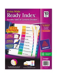 AVERY Extrawide Ready Index Divider Set Multicolour  - Image 1