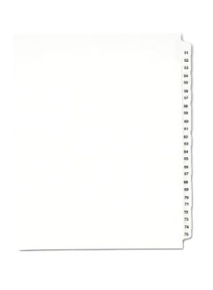 AVERY Legal Divider Set White 