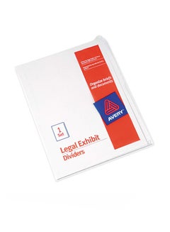 AVERY Pack Of 25 Legal Exhibit Index Divider White  - Image 1