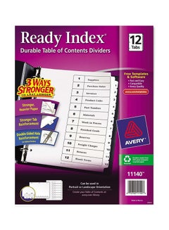 AVERY Pack Of 12 Index Divider White 