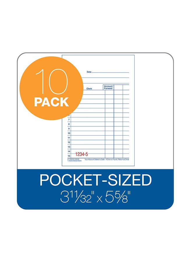 ADAMS Pack Of 10 Sales Book White  - Image 2