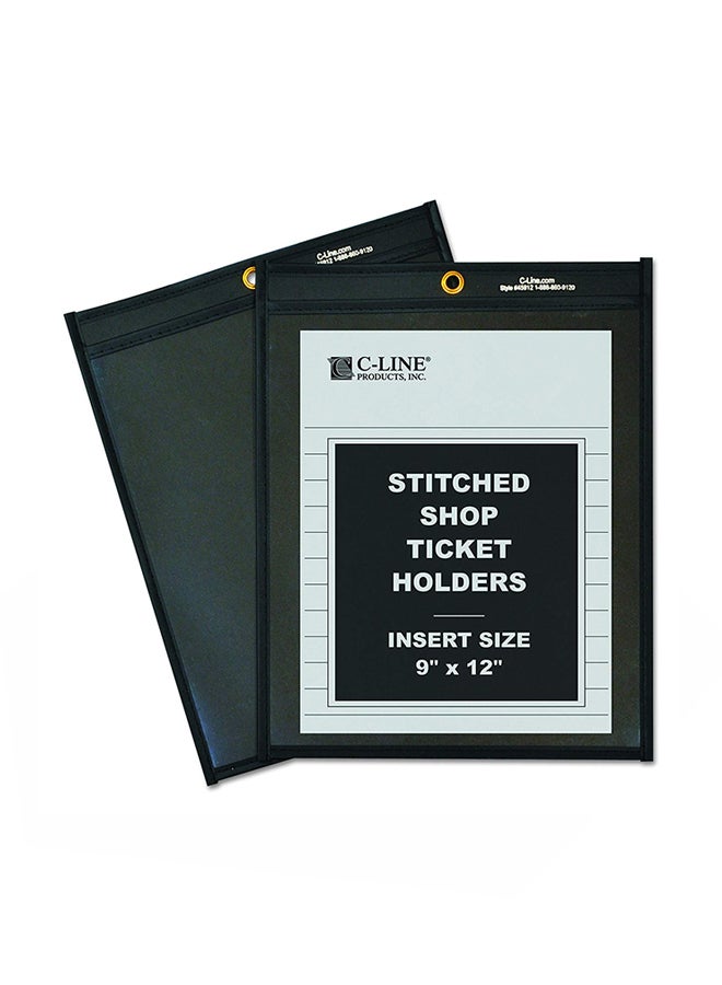 C-Line Pack Of 25 Shop Ticket Holder Clear/Black  - Image 1
