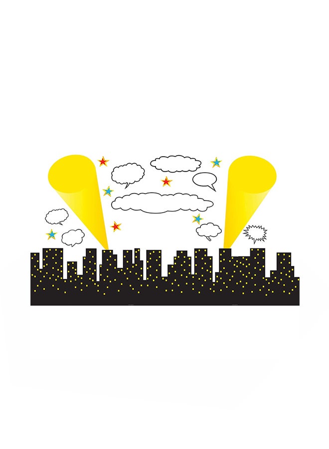 26-Piece Superhero Cityscape Bulletin Board Multicolour