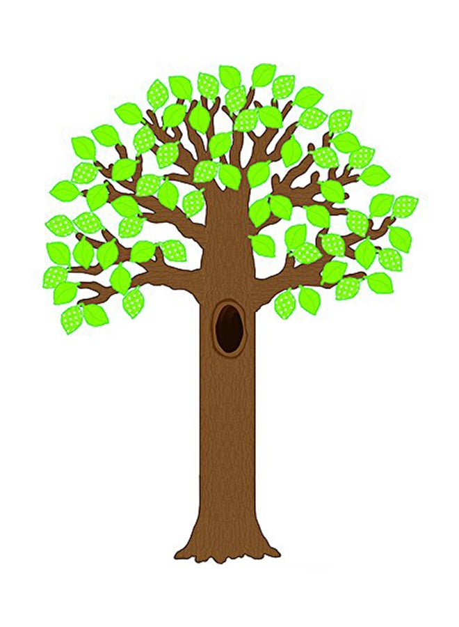 Teacher Created Resources 78-Piece Polka Dot Leaves Bulletin Board Green/brown