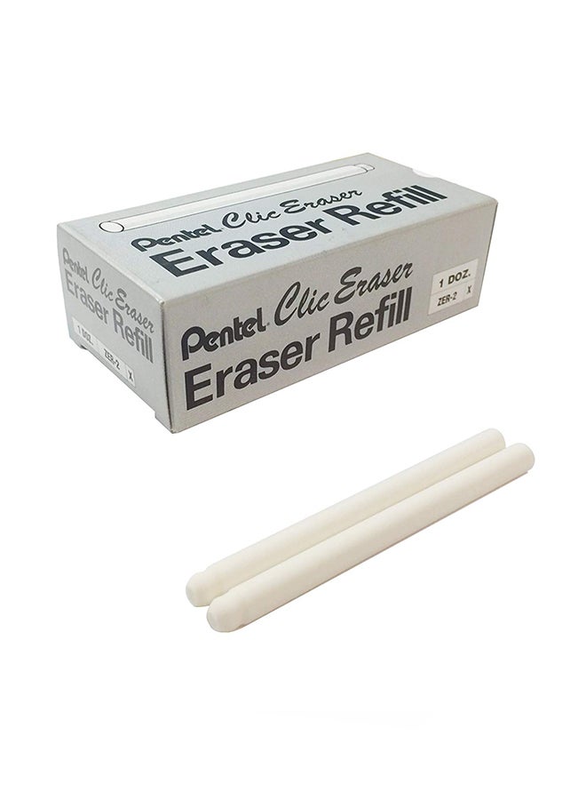 Pentel 24-Piece Eraser Refill White - Image 1