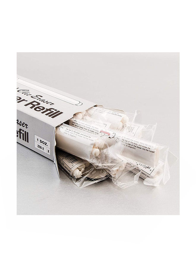 Pentel 24-Piece Eraser Refill White - Image 2