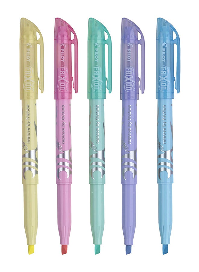 PILOT Pack Of 5 Erasable Highlighter Yellow/ Pink/ Green/ Purple/ Blue - Image 1