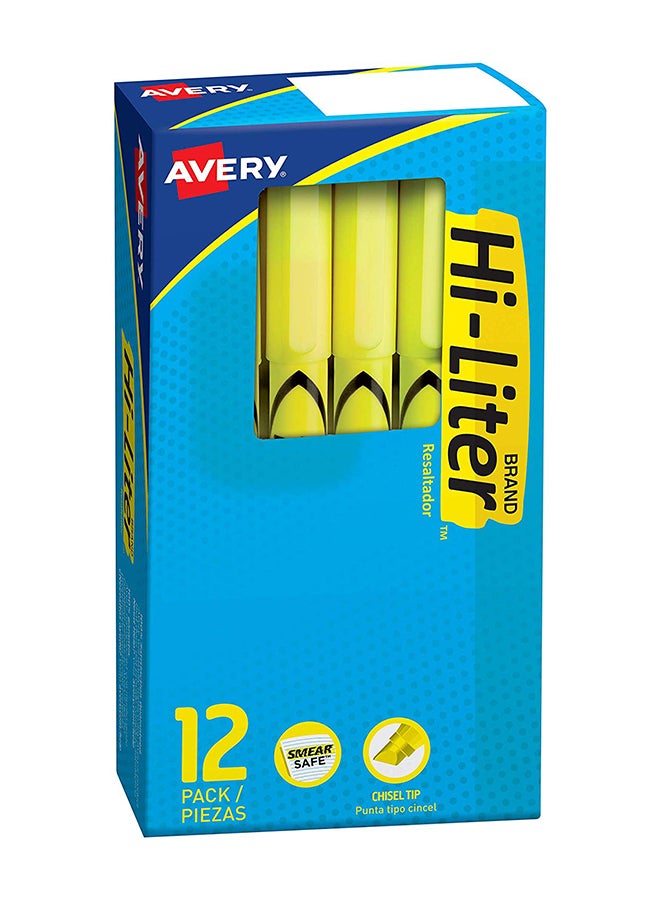 HI-LITER 12-Piece Highlighter Yellow - Image 1